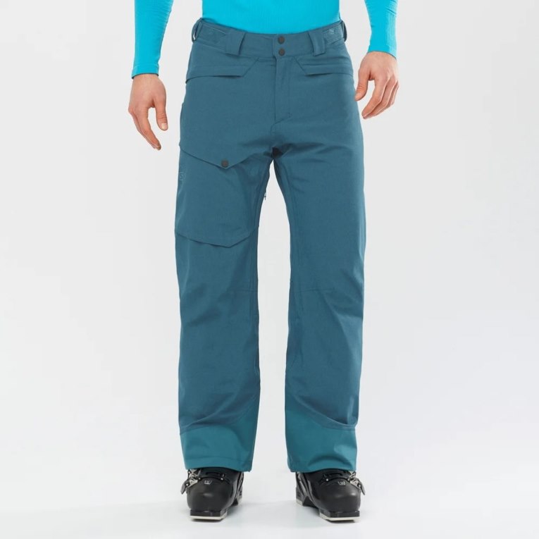 Turquoise Salomon Untracked Men\'s Ski Pants | IE VQ6234